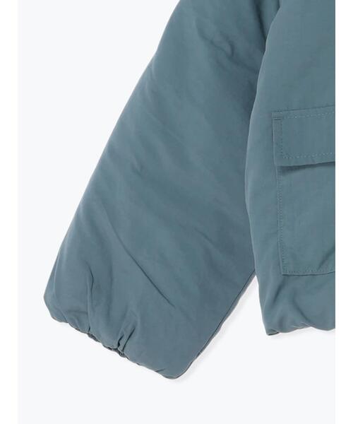 Samansa Mos2 Lagom（サマンサモスモスラーゴム）の「フード取り外し中綿ジャケット（ノーカラージャケット・キッズ・キャメル/グリーン・大(L)/中(M)/特(XL)/小(S)）」の8枚目の写真