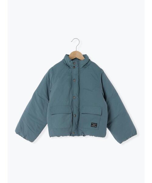 Samansa Mos2 Lagom（サマンサモスモスラーゴム）の「フード取り外し中綿ジャケット（ノーカラージャケット・キッズ・キャメル/グリーン・大(L)/中(M)/特(XL)/小(S)）」の11枚目の写真