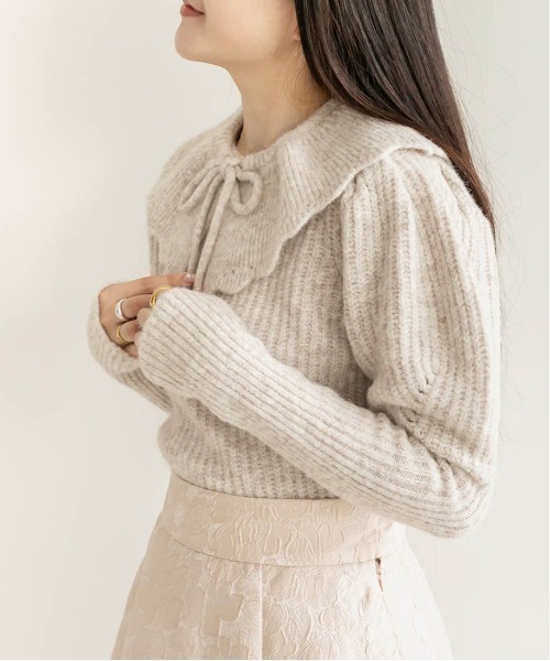 RANDA 衿付きパフニット RANDA（ランダ）の「衿付きパフニット（ニット/セーター）」 - WEAR