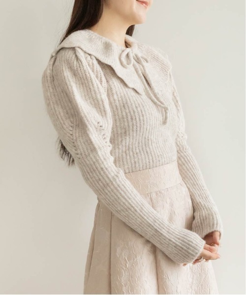 RANDA（ランダ）の「衿付きパフニット（ニット/セーター・レディース・ベージュ/グレー/ブラック・FREE）」の18枚目の写真