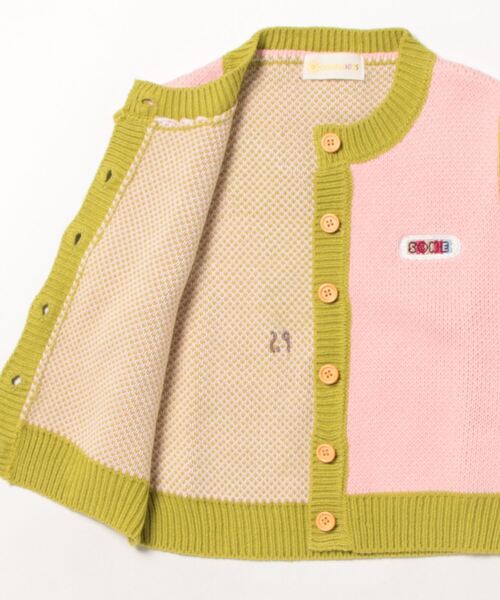 aimoha（アイモハ）の「【aimoha-KIDS-】子供服　前あきかわいいニットベスト（ベスト・キッズ・グレー/ピンク/オフホワイト・100/90/110/120/130/140/80）」の5枚目の写真