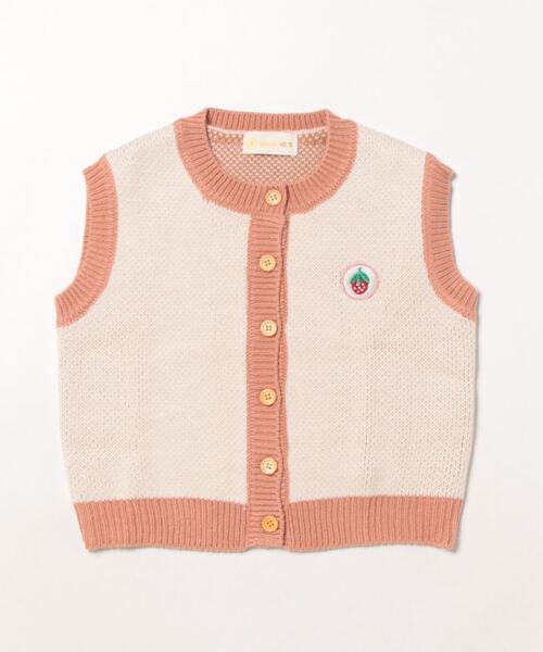 aimoha（アイモハ）の「【aimoha-KIDS-】子供服　前あきかわいいニットベスト（ベスト・キッズ・グレー/ピンク/オフホワイト・100/90/110/120/130/140/80）」の21枚目の写真