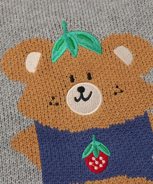 aimoha（アイモハ）の「【aimoha-KIDS-】子供服　前あきかわいいニットベスト（ベスト・キッズ・グレー/ピンク/オフホワイト・100/90/110/120/130/140/80）」の16枚目の写真