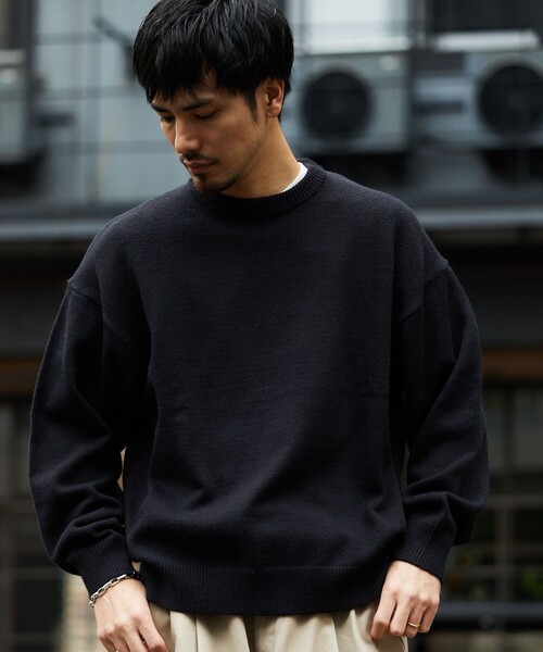 FR2GOLF ブラック クルーネックセーター FR2GOLF クルーネックセーター 黒 【公式通販】