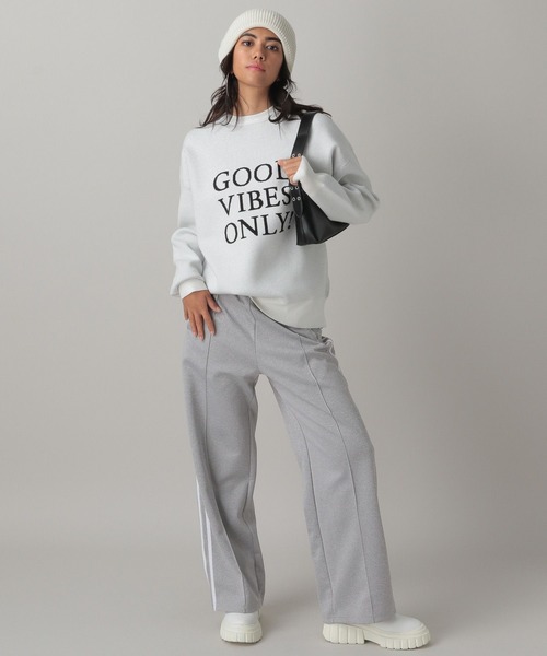 FOREVER 21(フォーエバー トゥエンティーワン)の「ラインワイドパンツ(その他パンツ・レディース・グレー/ブラック・MEDIUM/SMALL)」の3枚目の写真