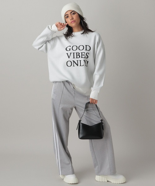 FOREVER 21(フォーエバー トゥエンティーワン)の「ラインワイドパンツ(その他パンツ・レディース・グレー/ブラック・MEDIUM/SMALL)」の5枚目の写真