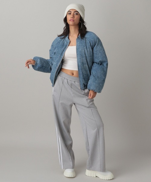 FOREVER 21(フォーエバー トゥエンティーワン)の「ラインワイドパンツ(その他パンツ・レディース・グレー/ブラック・MEDIUM/SMALL)」の7枚目の写真