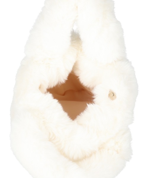 MIRO AMURETTE（ミロアミュレット）の「circle charm ecofur bag/チャーム付きエコファーバック（ハンドバッグ・レディース・ブラウン/ホワイト・FREE）」の18枚目の写真