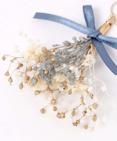 GLOBAL WORK（グローバルワーク）の「MADE IN JAPANドライフラワーピアス/993085（ピアス（両耳用）・レディース・ベージュ/ホワイト×シルバー/ブルー/ホワイト×ゴールド/ホワイト・FREE）」の7枚目の写真