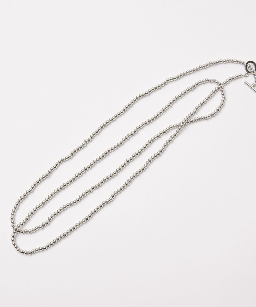 La boutique BonBon（ラブティックボンボン）の「メタルボールロングネックレス（ネックレス・レディース・シルバー・FREE）」の2枚目の写真