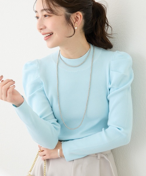 La boutique BonBon（ラブティックボンボン）の「メタルボールロングネックレス（ネックレス・レディース・シルバー・FREE）」の5枚目の写真