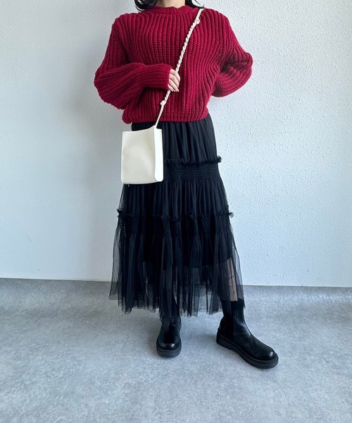 チュールギャザーティアードスカート（スカート）｜fifth