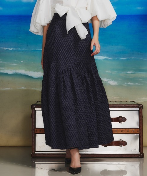セール】ダイヤ柄ジャガードロングスカート（スカート）｜Sov.（ソブ  