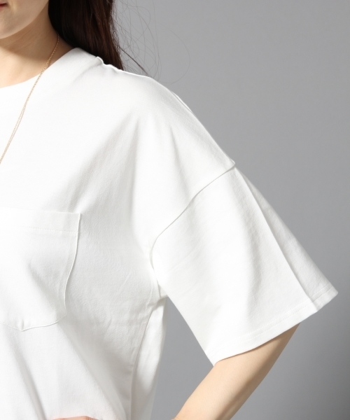 HARE（ハレ）の「ワイドポケットＴシャツ(HARE)（Tシャツ/カットソー・レディース・オフホワイト/グレー/カーキ/ブラック・FREE）」の13枚目の写真