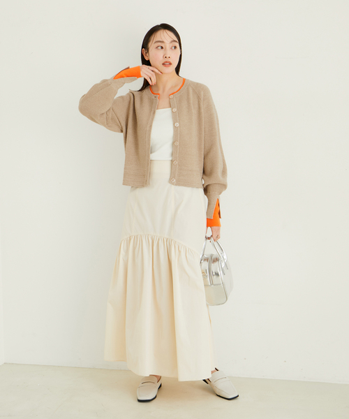 LE CERCLE par rope'(ルセルクルパーロペ)の「【再入荷】【セットアップ対応】レイヤードラメカーディガン(カーディガン/ボレロ・レディース・ブラック/ベージュ/ホワイト系その他2・FREE)」の11枚目の写真