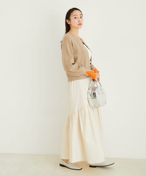 LE CERCLE par rope'(ルセルクルパーロペ)の「【再入荷】【セットアップ対応】レイヤードラメカーディガン(カーディガン/ボレロ・レディース・ブラック/ベージュ/ホワイト系その他2・FREE)」の9枚目の写真