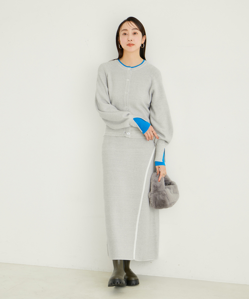 LE CERCLE par rope'(ルセルクルパーロペ)の「【再入荷】【セットアップ対応】レイヤードラメカーディガン(カーディガン/ボレロ・レディース・ブラック/ベージュ/ホワイト系その他2・FREE)」の4枚目の写真