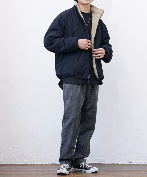 MinoriTY(マイノリティ)の「【MinoriTY】リバーシブルシープボアブルゾン ジャケット メンズ アウター 冬服 もこもこ(ブルゾン・メンズ・ブラウン/ベージュ/ブラック/ホワイト・L/M)」の20枚目の写真