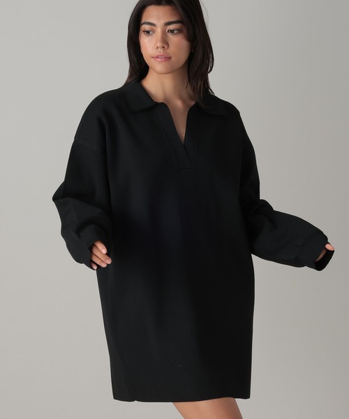 FOREVER 21(フォーエバー トゥエンティーワン)の「【2024SS】スキッパーニットミニワンピース(ワンピース・レディース・ブラック/ライトグレー/グリーン・FREE)」の1枚目の写真