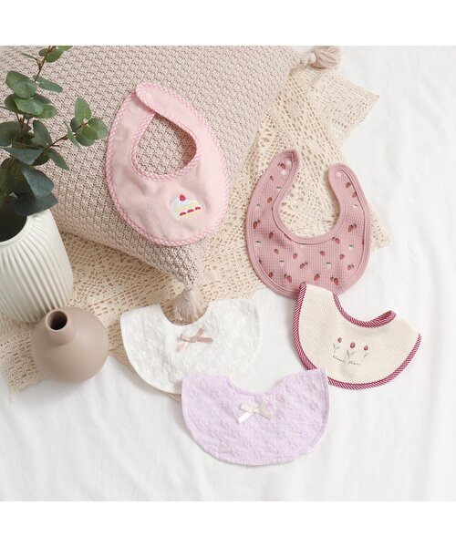 apres les cours(アプレレクール)の「レーススタイ(スタイ/よだれかけ・キッズ・ラベンダー/オフホワイト・90)」の15枚目の写真