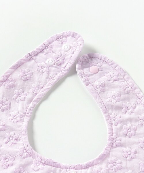 apres les cours(アプレレクール)の「レーススタイ(スタイ/よだれかけ・キッズ・ラベンダー/オフホワイト・90)」の5枚目の写真