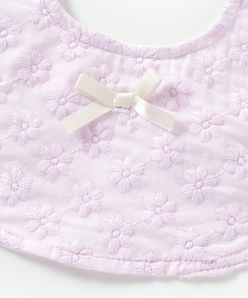 apres les cours(アプレレクール)の「レーススタイ(スタイ/よだれかけ・キッズ・ラベンダー/オフホワイト・90)」の4枚目の写真