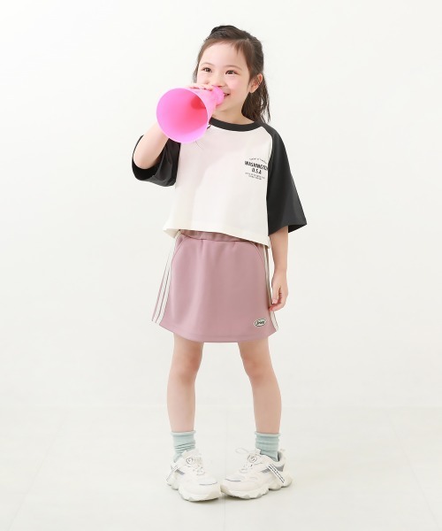 devirock（デビロック）の「【セットアップ可能】サイドライン ミニスカート(インナー付き)（スカート・キッズ・アイボリー/ブラック/ピンク系3・100cm/110cm/120cm/130cm/140cm/150cm/160cm）」の8枚目の写真