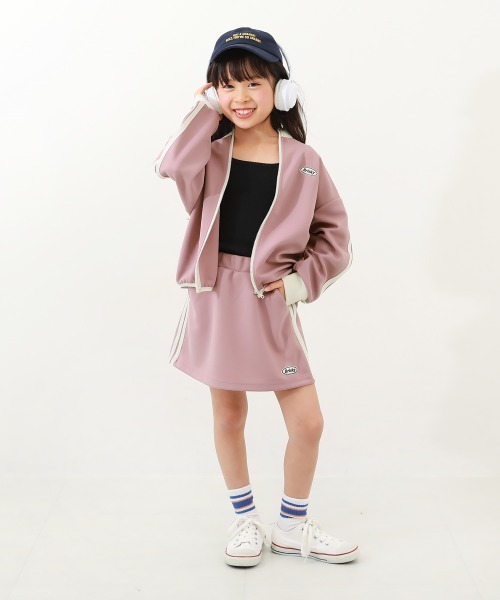 devirock（デビロック）の「【セットアップ可能】サイドライン ミニスカート(インナー付き)（スカート・キッズ・アイボリー/ブラック/ピンク系3・100cm/110cm/120cm/130cm/140cm/150cm/160cm）」の7枚目の写真