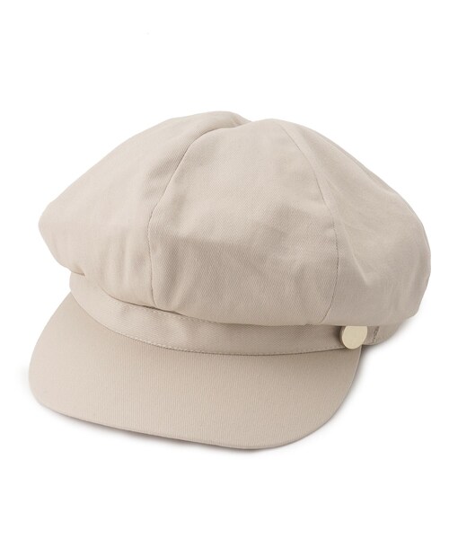 SHOO・LA・RUE（シューラルー）の「◆金ボタン付ベルトキャスケット（キャスケット・レディース・ブラック/ベージュ・00）」の9枚目の写真