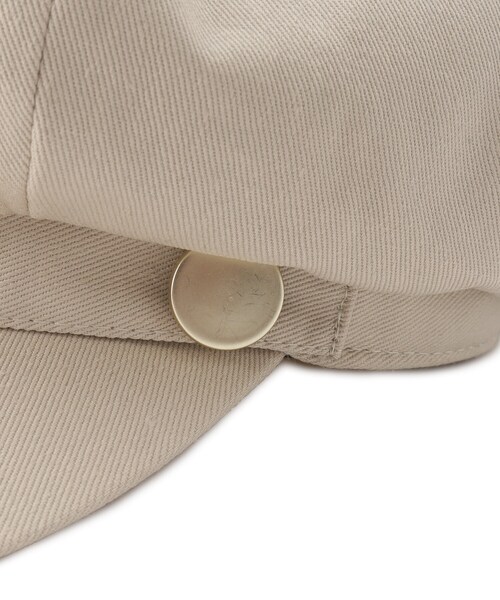 SHOO・LA・RUE（シューラルー）の「◆金ボタン付ベルトキャスケット（キャスケット・レディース・ブラック/ベージュ・00）」の3枚目の写真