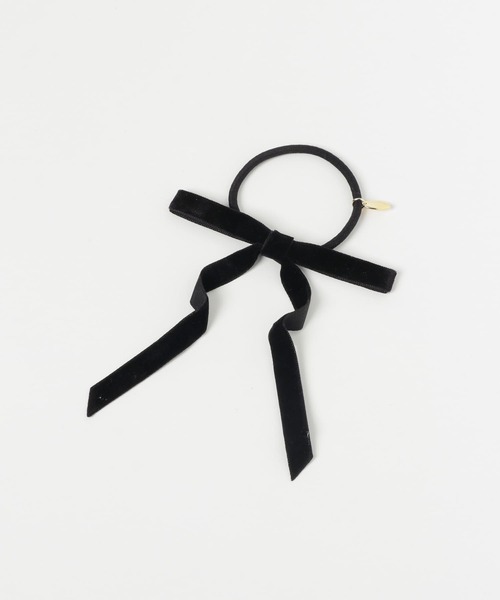 SMELLY（スメリー）の「ベロアリボンポニー（ヘアゴム・レディース・ブラック・-）」の9枚目の写真