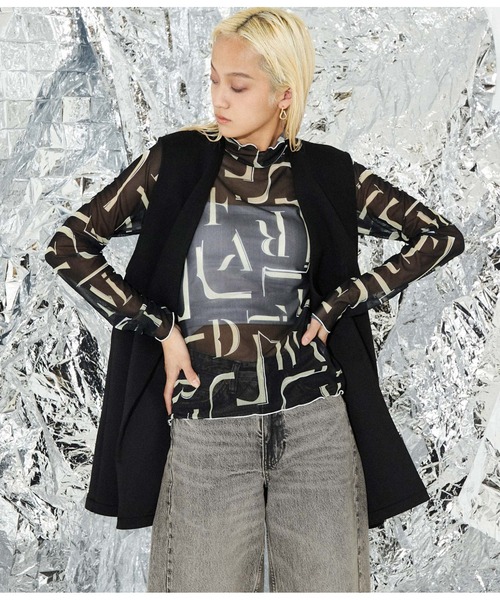 Settimissimo（セッティミッシモ）の「パールボタン スポンジリバー ジレ ベスト（ベスト・レディース・ベージュ/ブラック・M）」の21枚目の写真