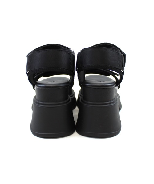 厚底プラットフォームベルクロダッドサンダル