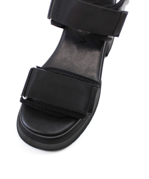 厚底プラットフォームベルクロダッドサンダル
