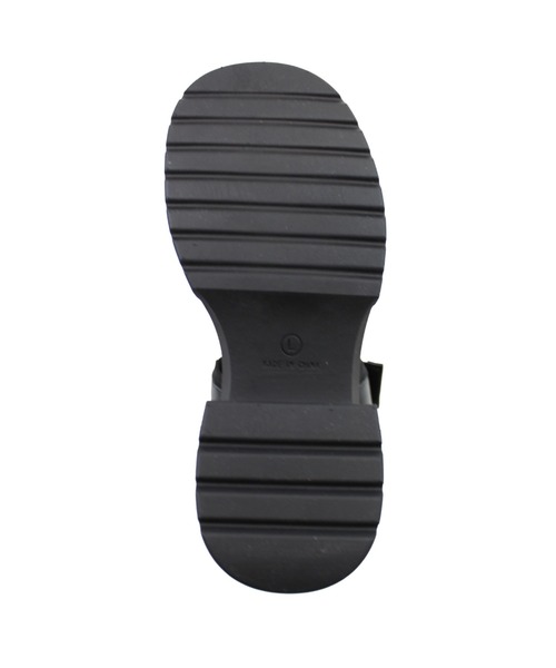 厚底プラットフォームベルクロダッドサンダル