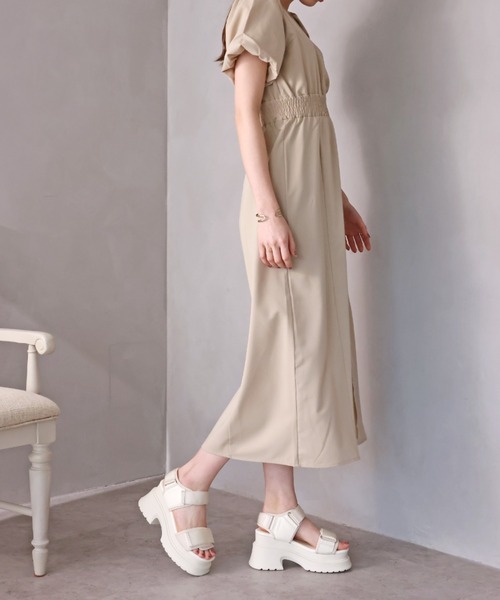 VIVIAN(ヴィヴィアン)の「厚底プラットフォームベルクロダッドサンダル(サンダル・レディース・グレー/ブラック/アイボリー・S/M/L)」の20枚目の写真