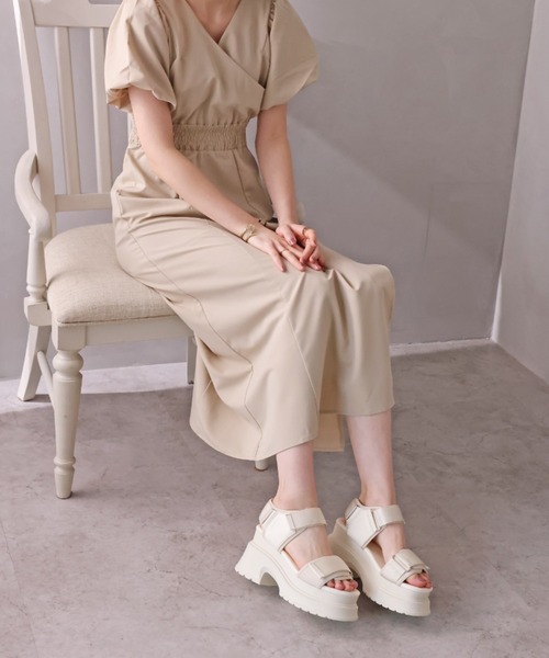 VIVIAN(ヴィヴィアン)の「厚底プラットフォームベルクロダッドサンダル(サンダル・レディース・グレー/ブラック/アイボリー・S/M/L)」の18枚目の写真