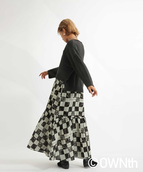 OWNth（オンス）の「ワイドニットショート丈トップス（ニット/セーター・レディース・ピンク/ライトグリーン/ベージュ/ダークグレー・R/P）」の14枚目の写真