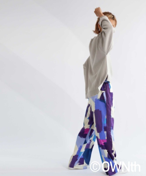 OWNth（オンス）の「ワイドニットショート丈トップス（ニット/セーター・レディース・ピンク/ライトグリーン/ベージュ/ダークグレー・R/P）」の12枚目の写真