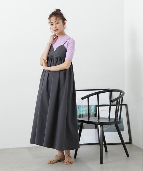 N.（N. Natural Beauty Basic）（エヌエヌナチュラルビューティーベーシック）の「◆ビオグレースリブ半袖ニット（ニット/セーター・レディース・ラベンダー/オフホワイト/ブラック・MEDIUM）」の18枚目の写真