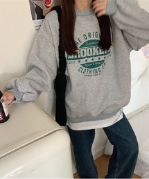 BROOKLYNカレッジロゴルーズスウェット