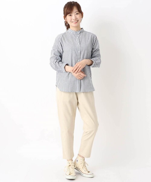 one'sterrace（ワンズテラス）の「ツイル9分丈 テーパード パンツ（その他パンツ・レディース・カーキ系5/ベージュ系9/ブルー系その他7・02）」の13枚目の写真
