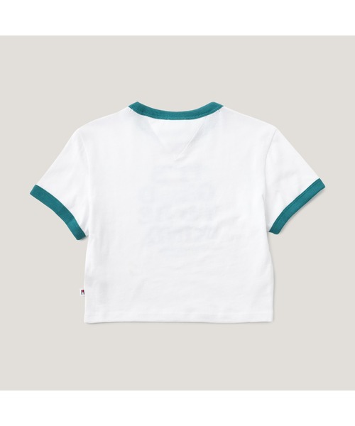 【トミージーンズ】スリムクロップドノベルティリンガーTシャツ 楽天市場】スリムクロップドノベルティリンガーTシャツ／トミー