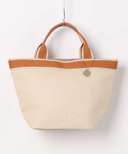 SOFFITTO（ソフィット）の「サークル型押しトートバック(取り扱い店舗限定)（トートバッグ・レディース・キナリ/グレー/ライトベージュ/サックスブルー/カーキ/マスタード・FREE）」の5枚目の写真