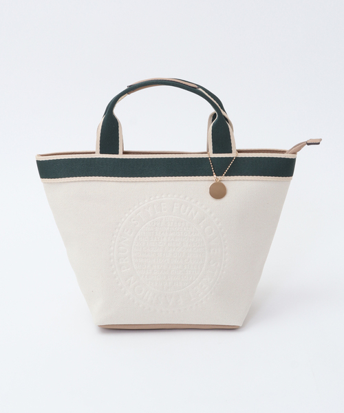 SOFFITTO（ソフィット）の「サークル型押しトートバック(取り扱い店舗限定)（トートバッグ・レディース・キナリ/グレー/ライトベージュ/サックスブルー/カーキ/マスタード・FREE）」の3枚目の写真