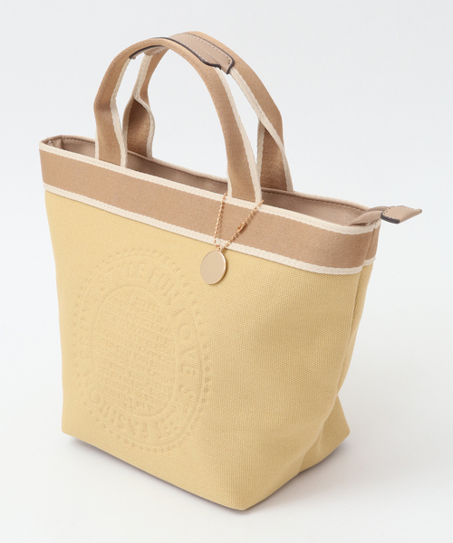 SOFFITTO（ソフィット）の「サークル型押しトートバック(取り扱い店舗限定)（トートバッグ・レディース・キナリ/グレー/ライトベージュ/サックスブルー/カーキ/マスタード・FREE）」の14枚目の写真