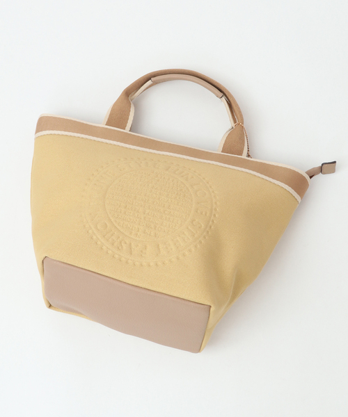 SOFFITTO（ソフィット）の「サークル型押しトートバック(取り扱い店舗限定)（トートバッグ・レディース・キナリ/グレー/ライトベージュ/サックスブルー/カーキ/マスタード・FREE）」の16枚目の写真