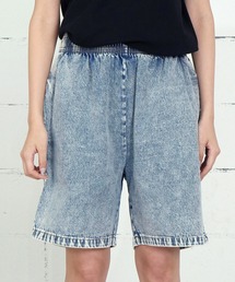 Cookman クックマン シェフ ショートパンツ ハーフパンツ イージーパンツ Snow Washed Denim Blue