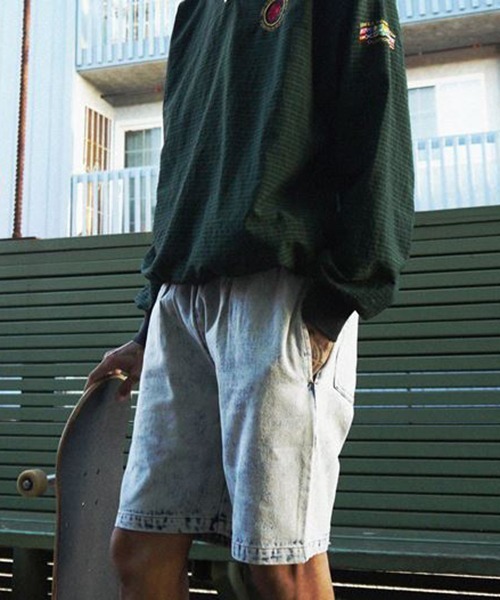 COOKMAN(クックマン)の「Cookman クックマン シェフ ショートパンツ ハーフパンツ イージーパンツ Snow Washed Denim Blue(デニムパンツ・メンズ・ケミカルウォッシュ・LARGE/MEDIUM)」の12枚目の写真