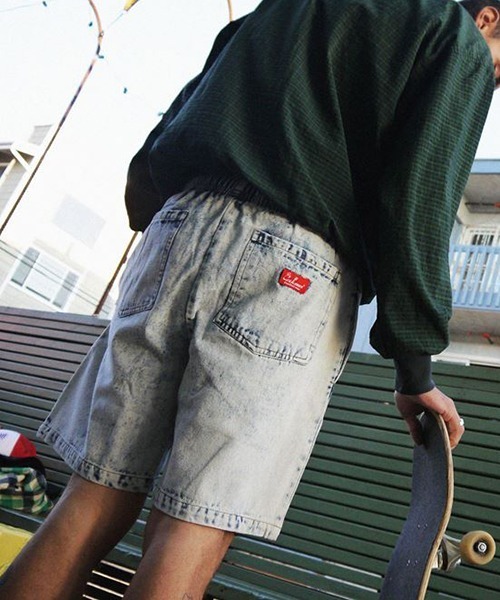 COOKMAN(クックマン)の「Cookman クックマン シェフ ショートパンツ ハーフパンツ イージーパンツ Snow Washed Denim Blue(デニムパンツ・メンズ・ケミカルウォッシュ・LARGE/MEDIUM)」の13枚目の写真
